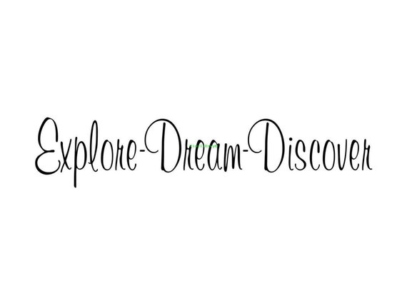 Explore Dream Discover Wall Decal Vinyl Wall Decal Wall Stickers Wall Quotes Bedroom Wall Decal Inspirational Decal