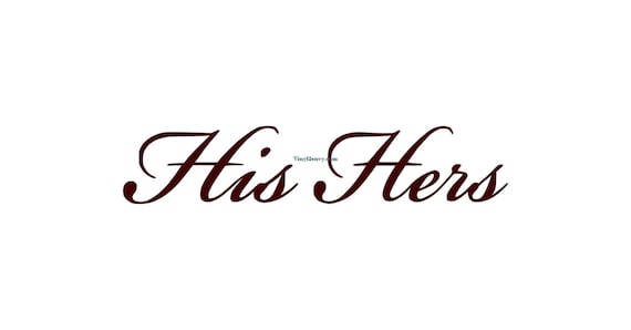 His Hers Wall Decal Vinyl Wall Decals Wall Decor Wall Etsy