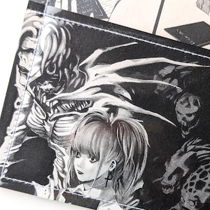 Death Book - Upcycled Recycled Manga Comic BiFold Vinyl Wallet