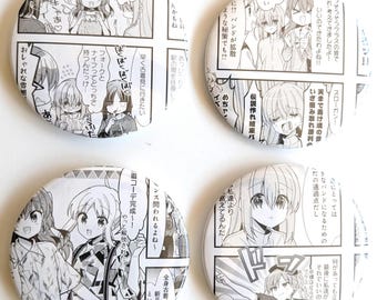 Bocchi the Rock - Pines redondos de 7,6 cm de manga reciclados