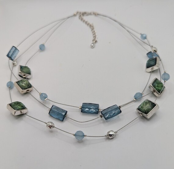 Unsigned New York Collection Floating Necklace - image 2