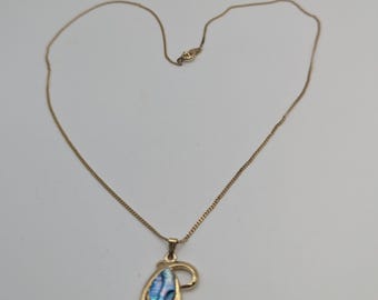 Delicate NS Necklace with Abalone Pendant