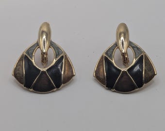 Luxurious Enameled Goldtone Clip-ons