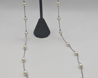 22" Interrupted Pearl Necklace