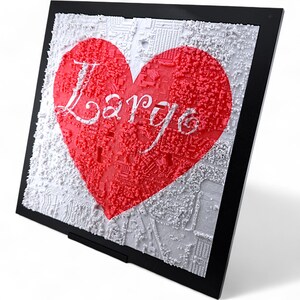Largo Florida Topographic Map Art: Love Heart Framed Geographic Print