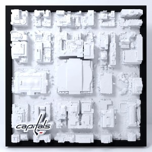 Washington Capitals Capital One Arena 3D Topographic Map Wall Art, Personalized