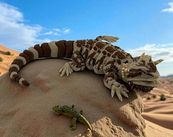 3D Printed Realistic Bearded Dragon