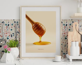 Honey Dipper Print, Psalm 119:103, Minimalist Christian Art