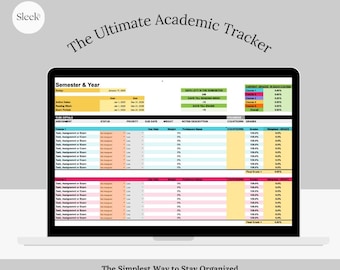 Student Planner | Assignment Tracker | Google Sheets | University Student