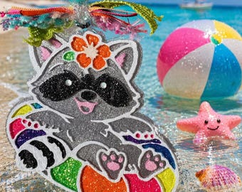 Mapache en flotador - Ambientador de coche