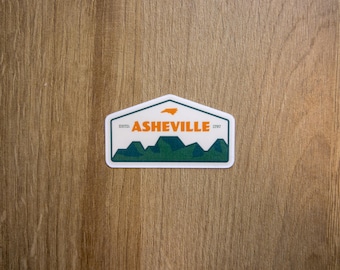Asheville, North Carolina Vinyl Decal | Waterproof Laptop Sticker