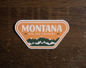 Montana Vinyl Decal | Big Sky Country Waterproof Laptop Sticker