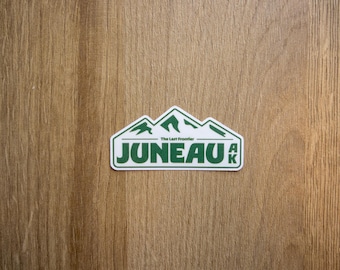 Juneau, Alaska Vinyl Decal | Last Frontier Waterproof Laptop Sticker