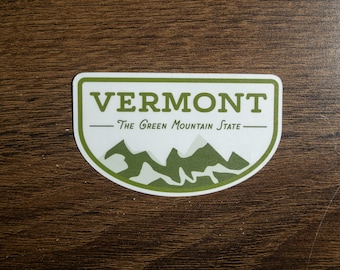 Vermont Vinyl Sticker | Green Mountain State Waterproof Laptop Sticker