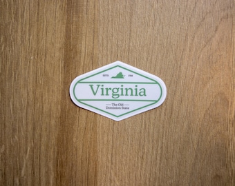 Virginia Vinyl Decal | Old Dominion State Waterproof Laptop Sticker