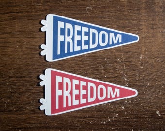 Freedom Pennant Waterproof Decal | Freedom Laptop Sticker