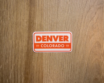 Denver, Colorado Vinyl Decal | Denver Waterproof Laptop Sticker