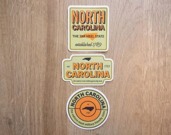 North Carolina Waterproof Decal | Laptop Sticker
