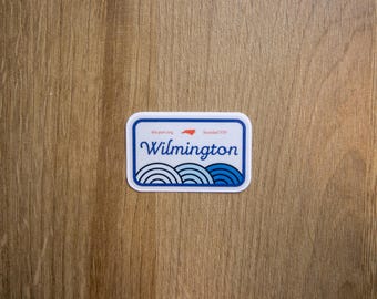 Wilmington, North Carolina Vinyl Decal | Coastal Port City Waterproof Sticker