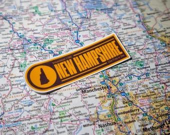 New Hampshire Vinyl Decal | Live Free or Die Waterproof Laptop Sticker