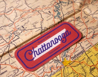 Chattanooga, Tennessee Vinyl Decal | Chattanooga Waterproof Laptop Sticker