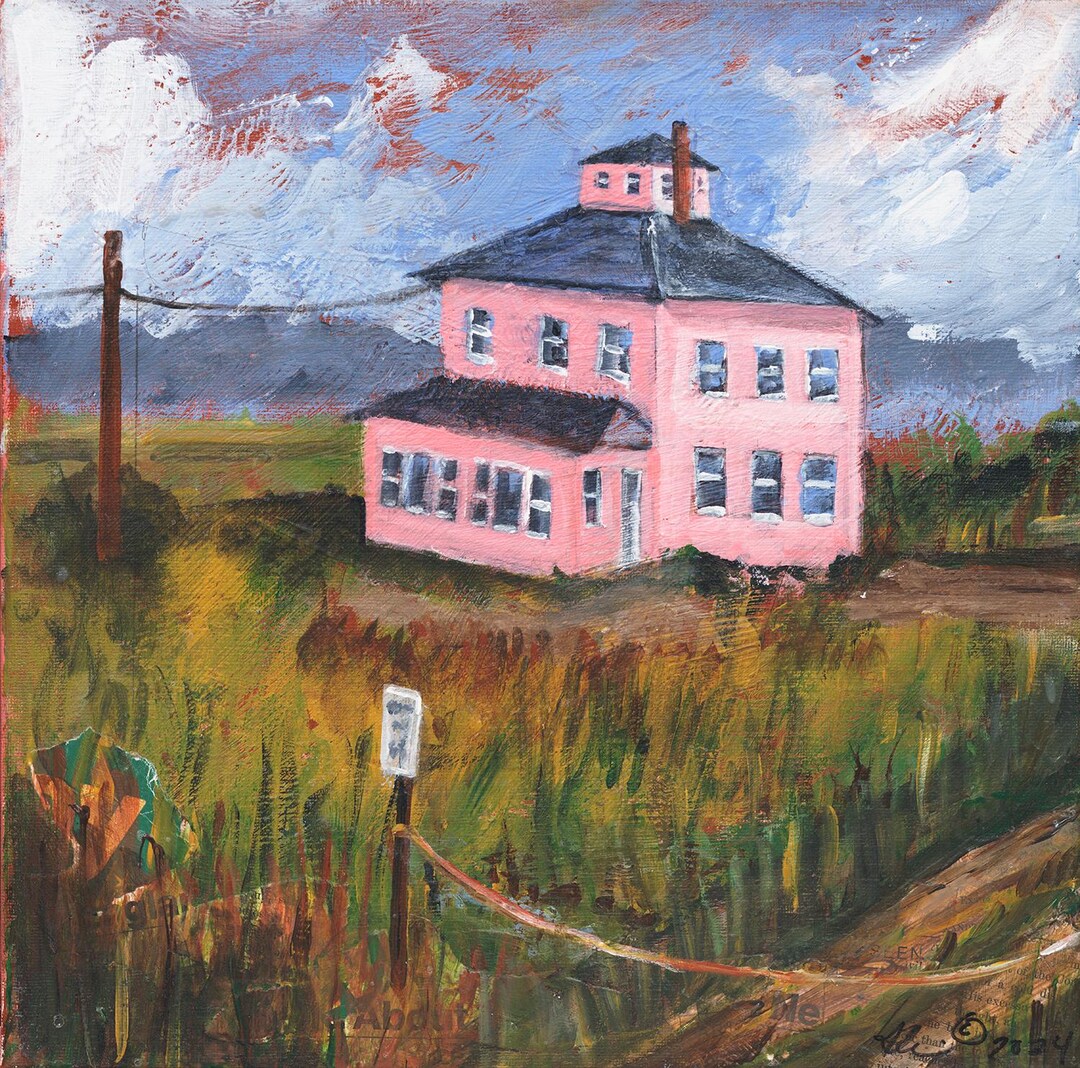 The Pink House Fine Art Print on Archival Paper - Etsy
