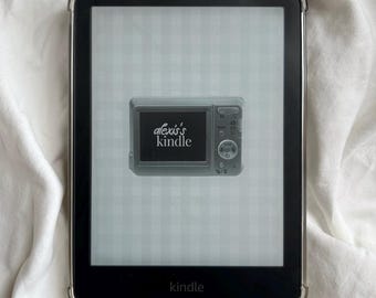 Y2K Digitalkamera Kindle Lockschirm | Personalisierte Name Wallpaper (Digitaler Download)