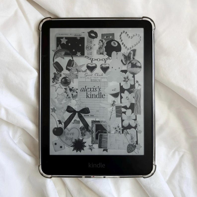 Custom Y2K Kindle Lockscreen | Personalized Name Collage (Digital Download) image 1