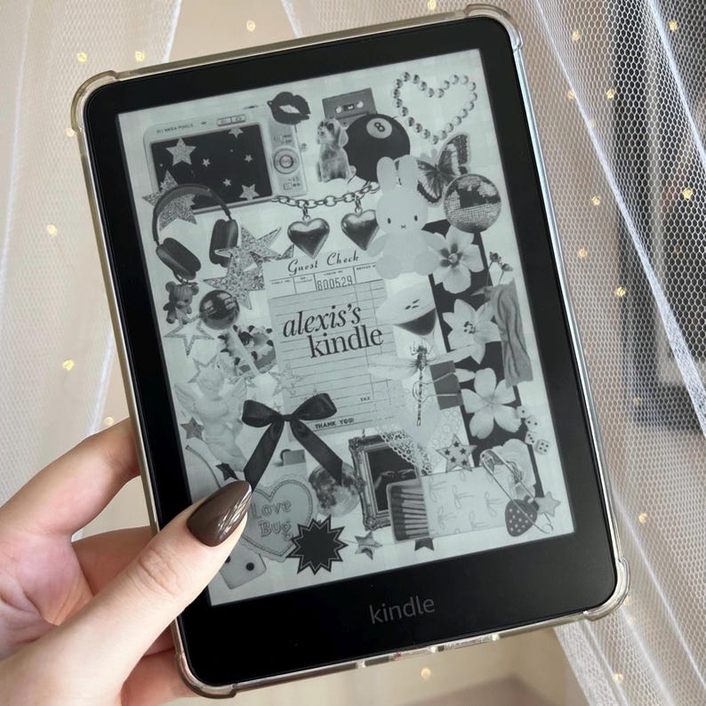Custom Y2K Kindle Lockscreen | Personalized Name Collage (Digital Download) image 3