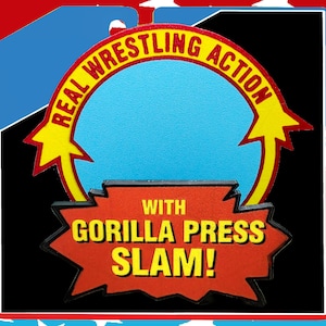 Real Wrestling Action WWF Hasbro Hulk Hogan &quot;Gorilla Press Slam&quot; custom display stand
