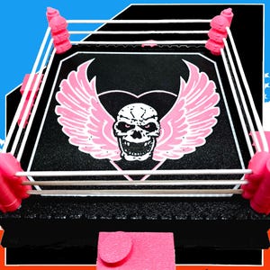 Bret Hart themed WWF Hasbro custom Mini Ring