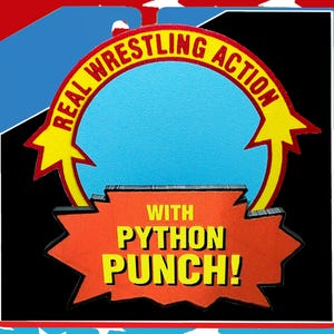 Real Wrestling Action WWF Hasbro Jake &quot;The Snake&quot; Roberts &quot;Python Punch&quot; custom display stand