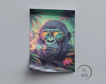 Stoner Wall Art Ganja Posters Retro Cannabis Weed Art Poster Prints 094