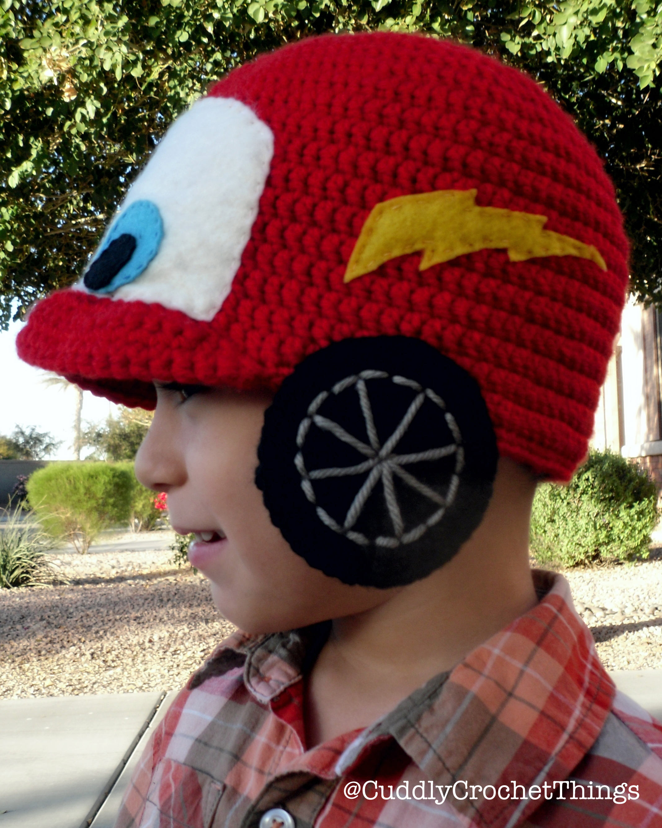 Lightning Car Hat a Cuddly Crochet 