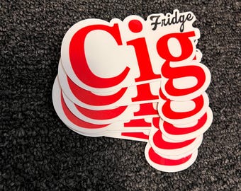 Fridge Cig  Die Cut Waterproof Vinyl Sticker - Diet Coke Diva Decal
