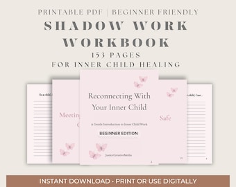 Shadow Work Journal PDF, Inner Child Healing Workbook, Guided Self Reflection Journal, Printable Therapy Journal, Mental Health Planner