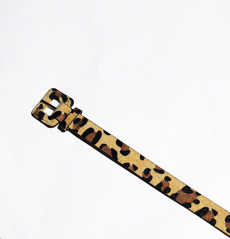 Faux Fur Leopard Print Belt