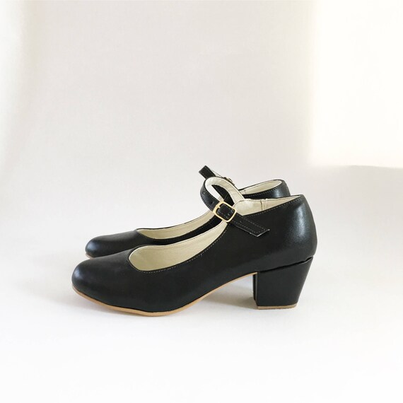 faux leather mary janes