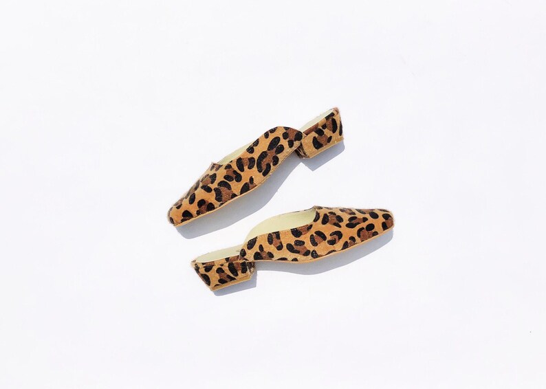 animal print mules