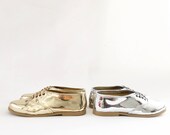 Pony Oxford gespiegelt Metallic dicke Sohle (handgefertigt auf Bestellung)