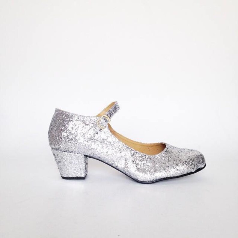 glitter mary jane heels