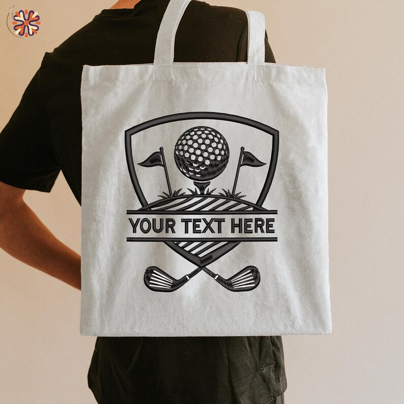 Custom Golf Logo Embroidery Design – Golf Ball, Clubs (digital File) - Etsy
