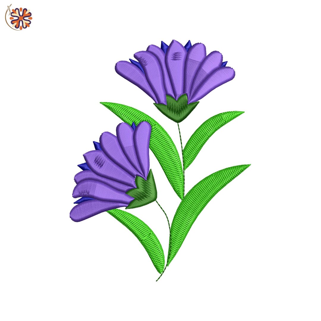 Purple Flower Embroidery Design | Floral Machine Embroidery File | 5 ...