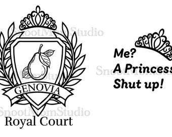 Princess Diaries SVG PNG : modèles de chemise Genovia (fichiers numériques)