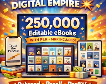 250,000+ eBooks Mega Bundle | PLR & MRR Rights | Resellable Digital Library | Instant Download