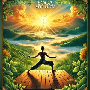 Póster de yoga serenidad al amanecer n.° 2