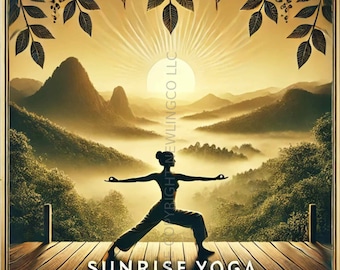 Sunrise Yoga Serenity Poster 1