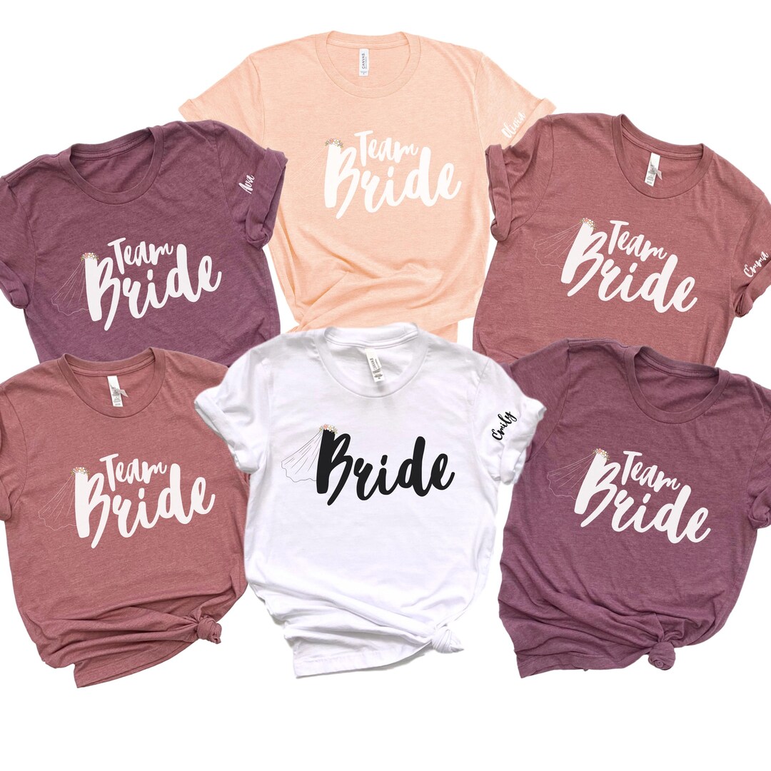 Team Bride Shirts, Personalized Bachelorette Gifts, Bachelorette Party ...