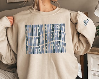 Pediatric Emergency Nurse Sweatshirt: PEDS ER Heart Design