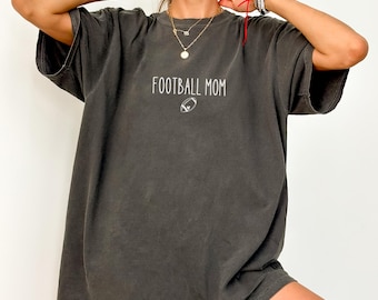 Comfort Colors Football Mom Shirt: Game Day Graphic Tee